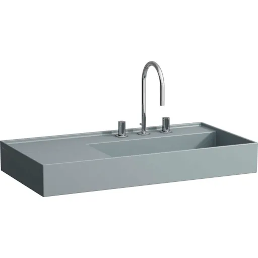Kartell Laufen håndvask 90x46 cm højre mat grå
