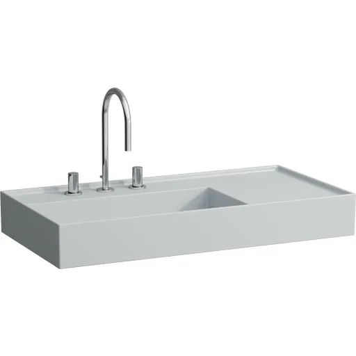 Kartell Laufen håndvask 90x46 cm venstre mat grå