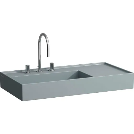 Kartell Laufen håndvask 90x46 cm venstre mat grå