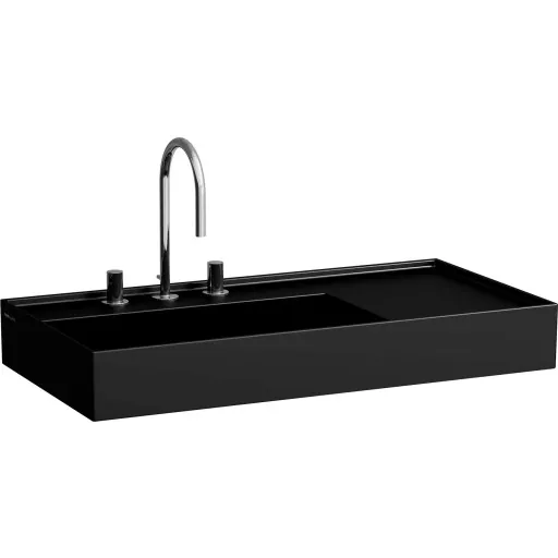 Kartell Laufen håndvask 90x46 cm venstre mat sort