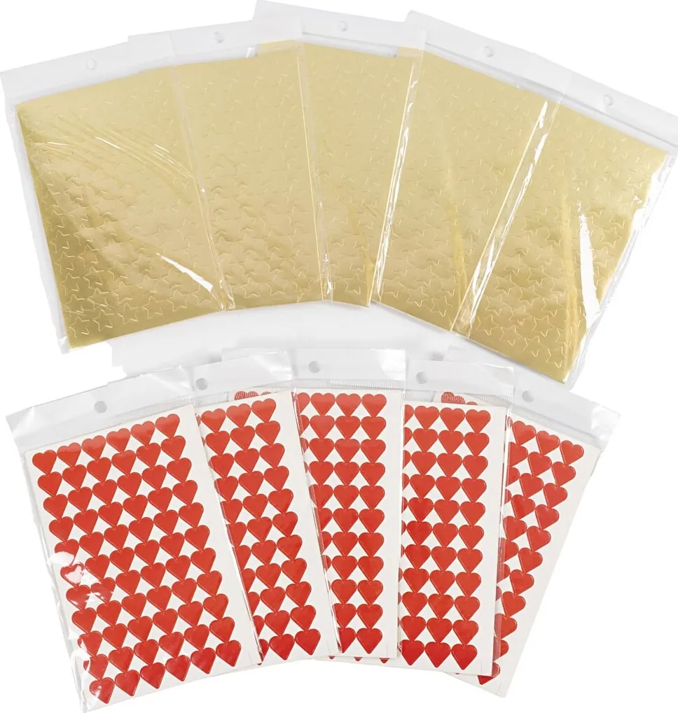 Klistermærker Hjerter og Stjerner