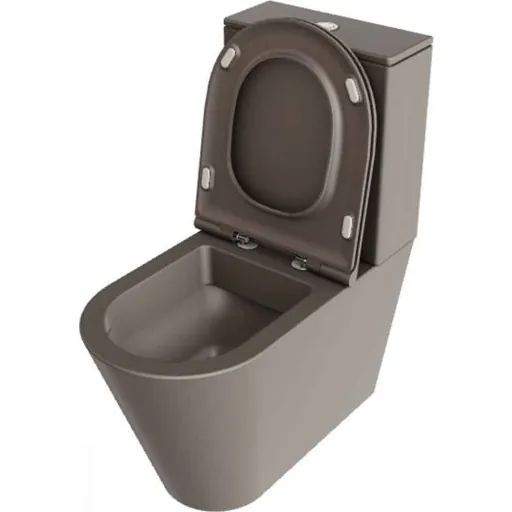 Lavabo Forma toilet, back-to-wall, uden skyllekant, mat brun