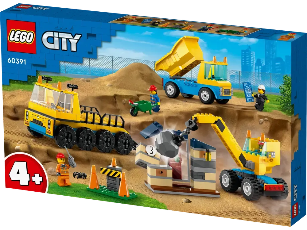 LEGO City Entreprenørmaskiner og Nedrivningskran 60391
