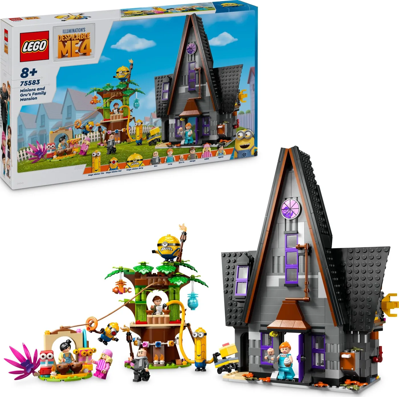LEGO Grusomme Mig Minions og Grus Familiepalæ 75583