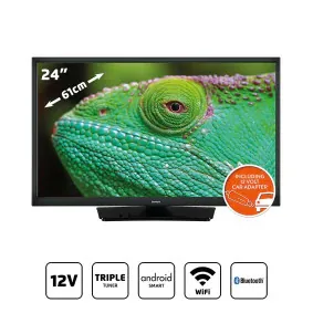 Lenco 24 tommer Smart HD LED TV Bluetooth ae 12V LED-2463BK