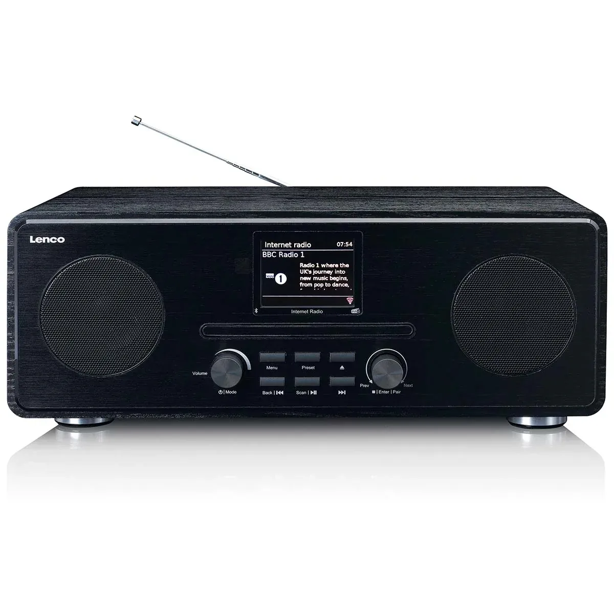 Lenco Internet / DAB+ / FM-radio med cd-afspiller og Bluetooth ae Sort DIR-260BK