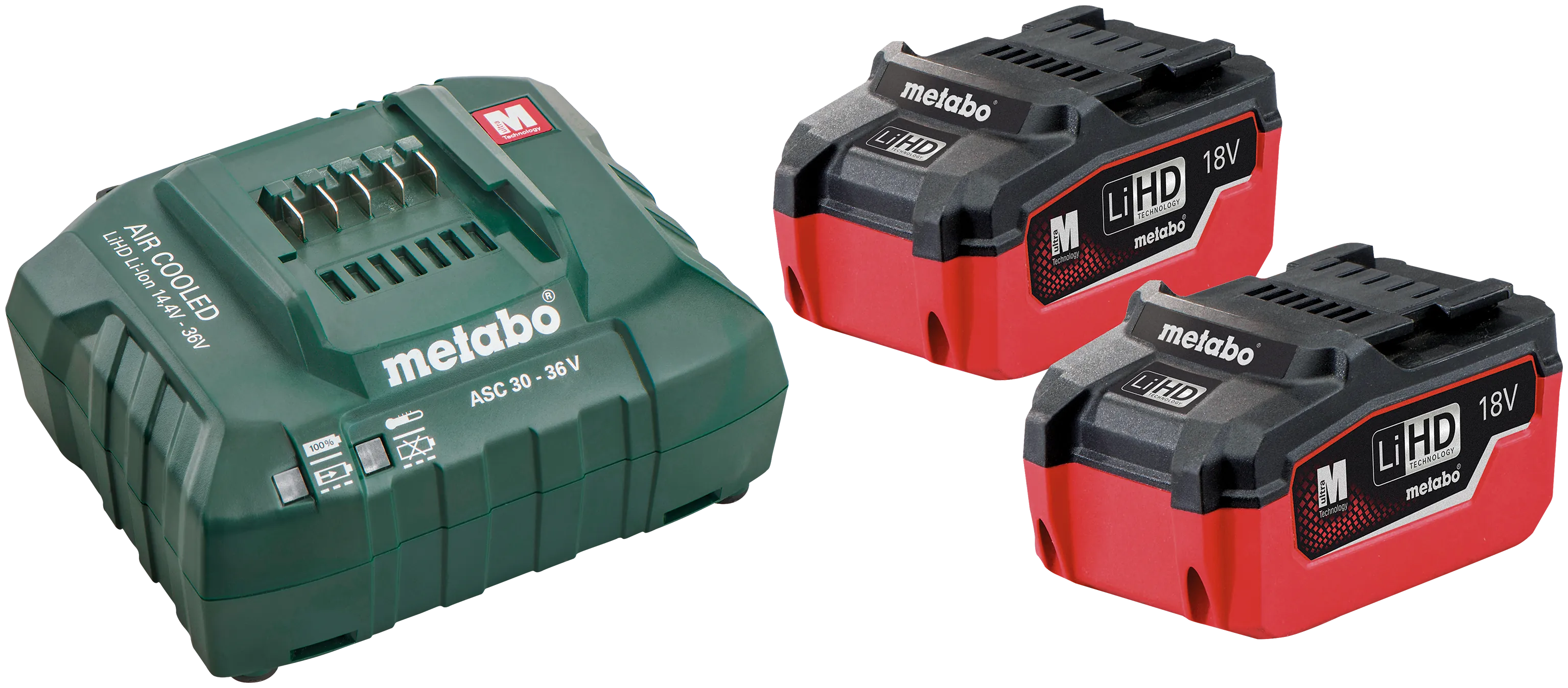 LiHD Batterisæt 2×18V/5,5Ah og ASC 145 Lader