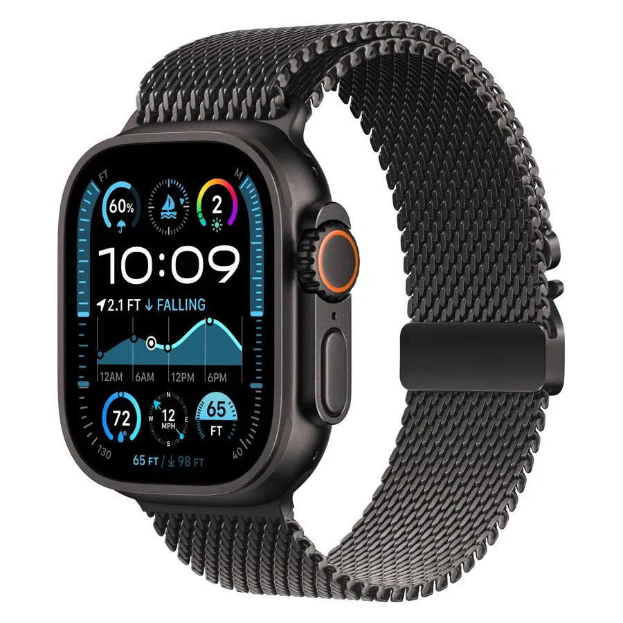 Lippa Apple Watch Rustfrit Stålrem Sort