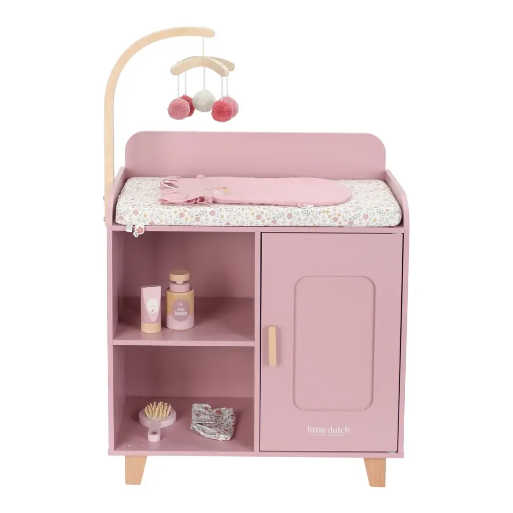Little Dutch Dukke Puslebord Træ Pink