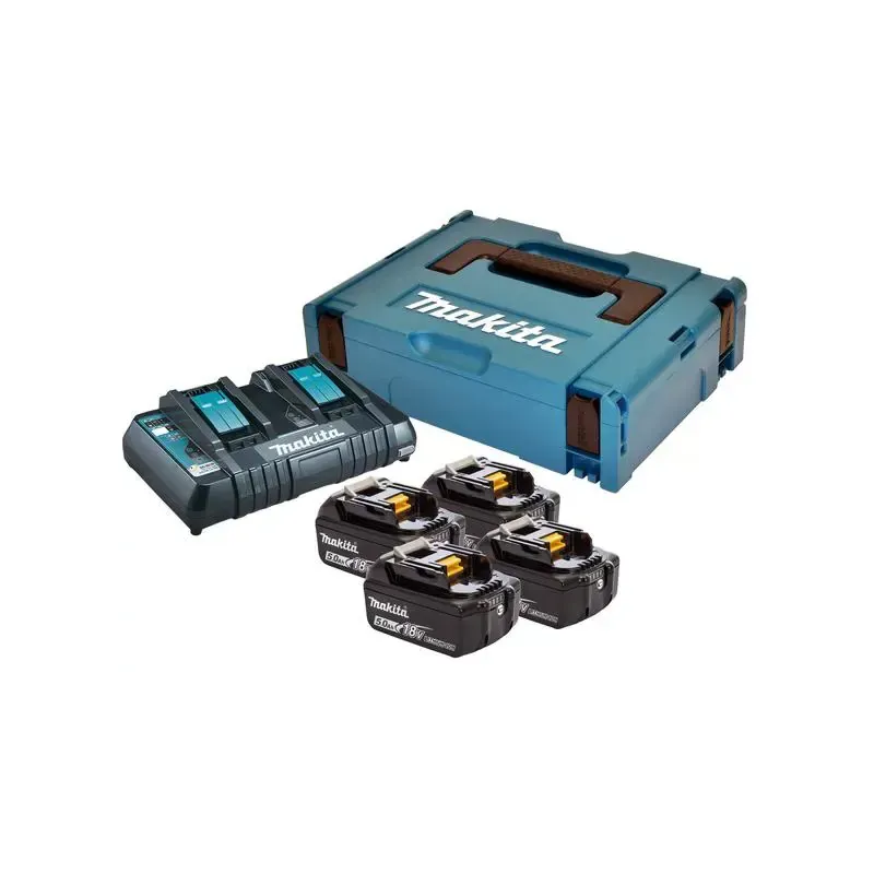 Makita Batteripakke 4 x BL1850B + DC18RD