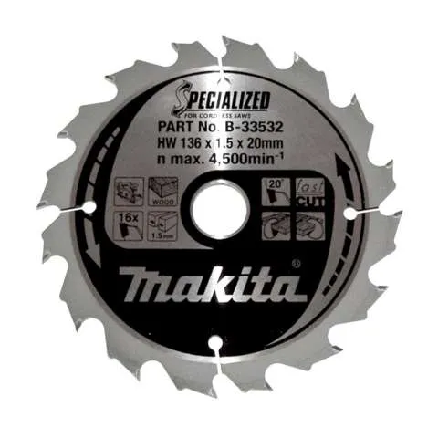 Makita HM-Klinge 136x20x16Z
