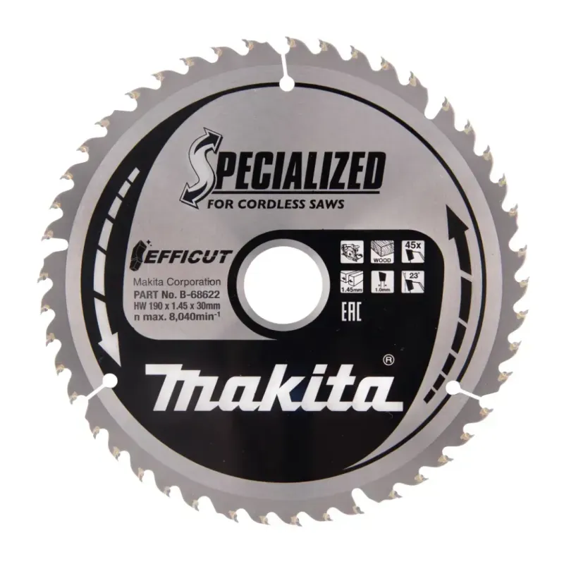 Makita Klinge Tct 190x30mm X 45t B-68622