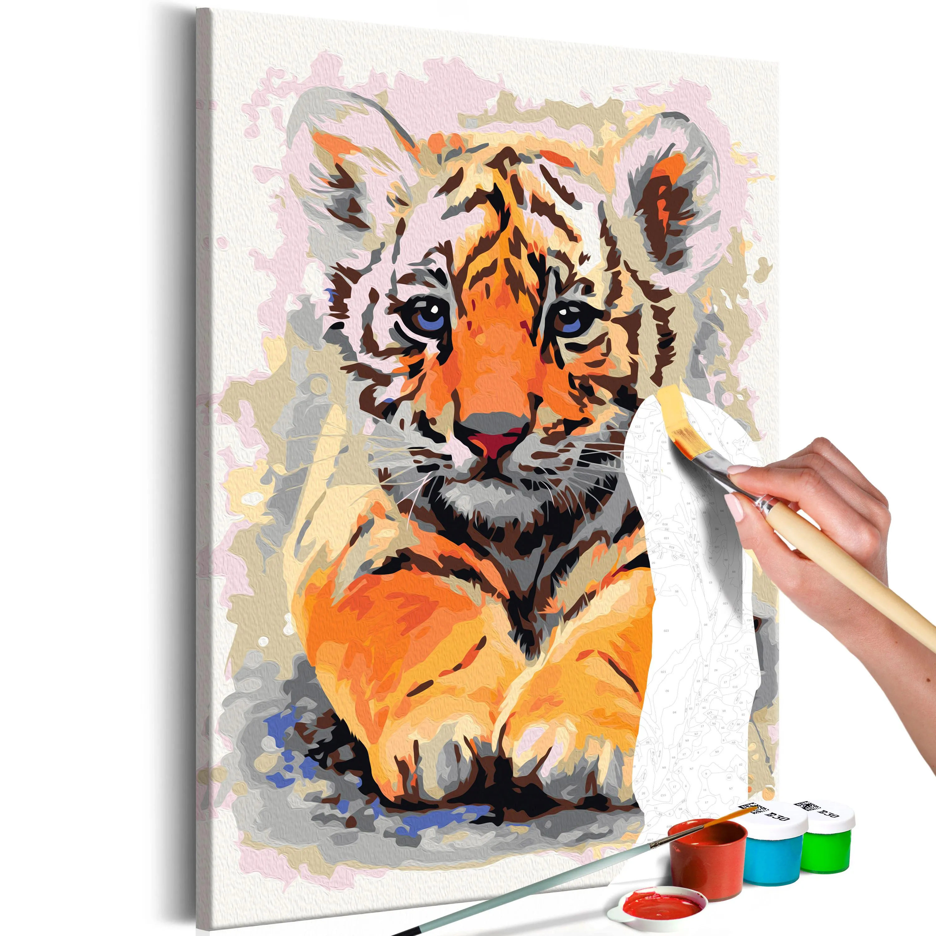 Mal selv billede Baby Tiger 40 x 60 cm