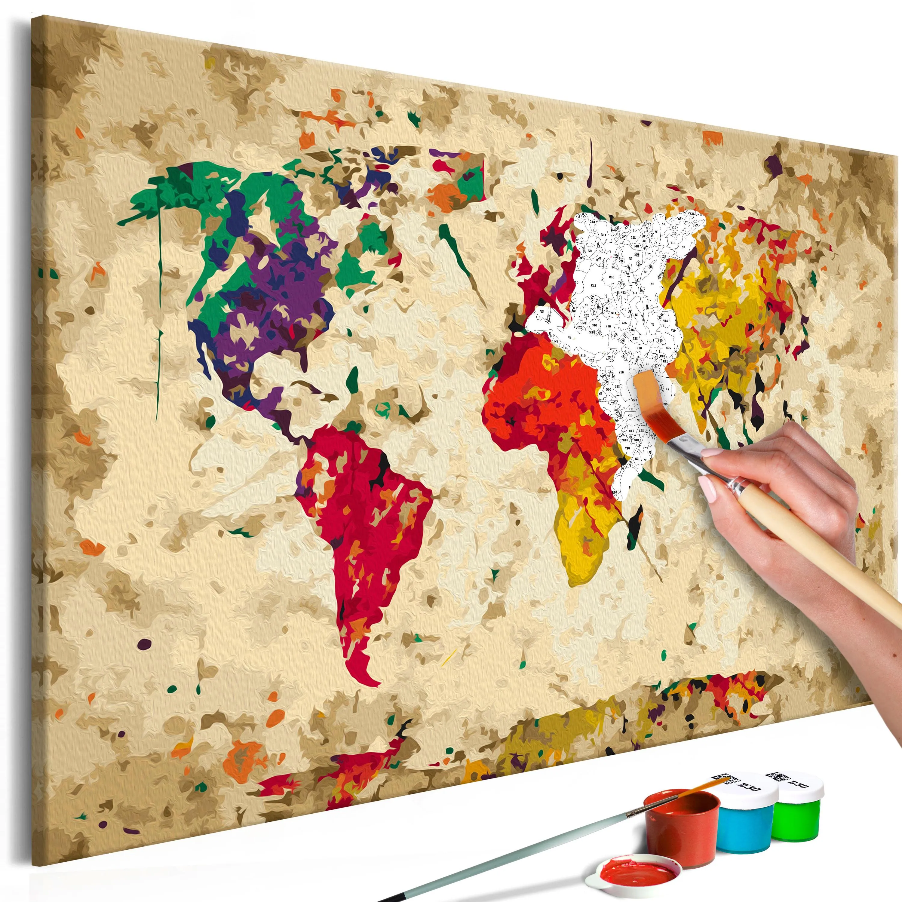 Mal selv billede World Map 60 x 40 cm