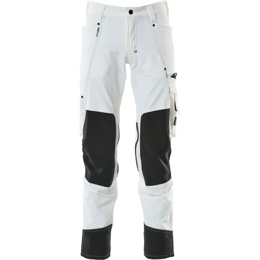 Mascot Advanced arbejdsbukser med stretch, hvid, str. 82C51