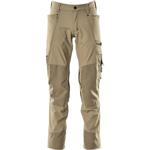 Mascot Advanced arbejdsbukser med stretch, khaki, str. 82C51