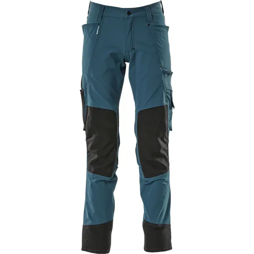 Mascot Advanced arbejdsbukser med stretch, petroleumsblå, str. 76C47