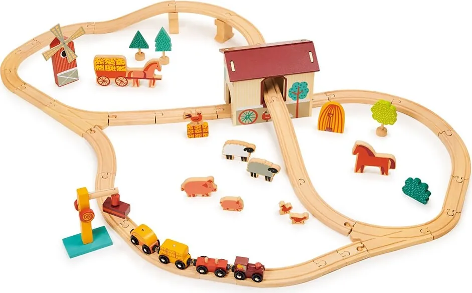 Mentari Farmyard Train Set