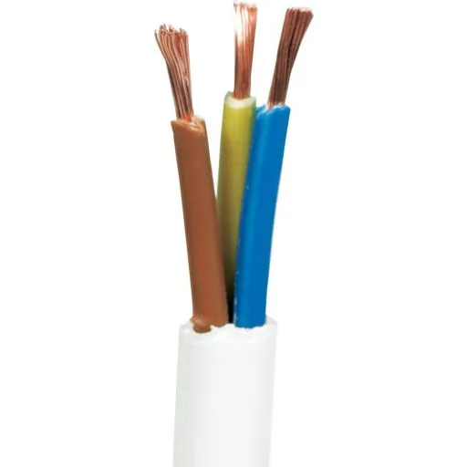 Nexans PKAJ 3x0,75 mm² hvid plastledning 100m