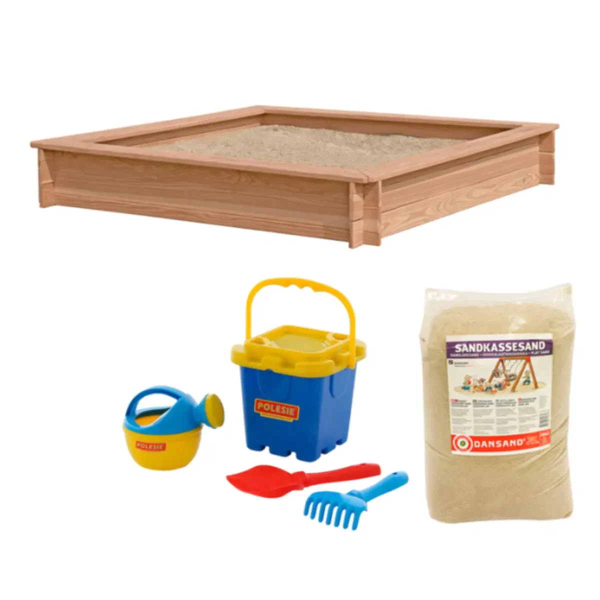 Nordic Play Sandkasse Lærk 150 x 150 cm