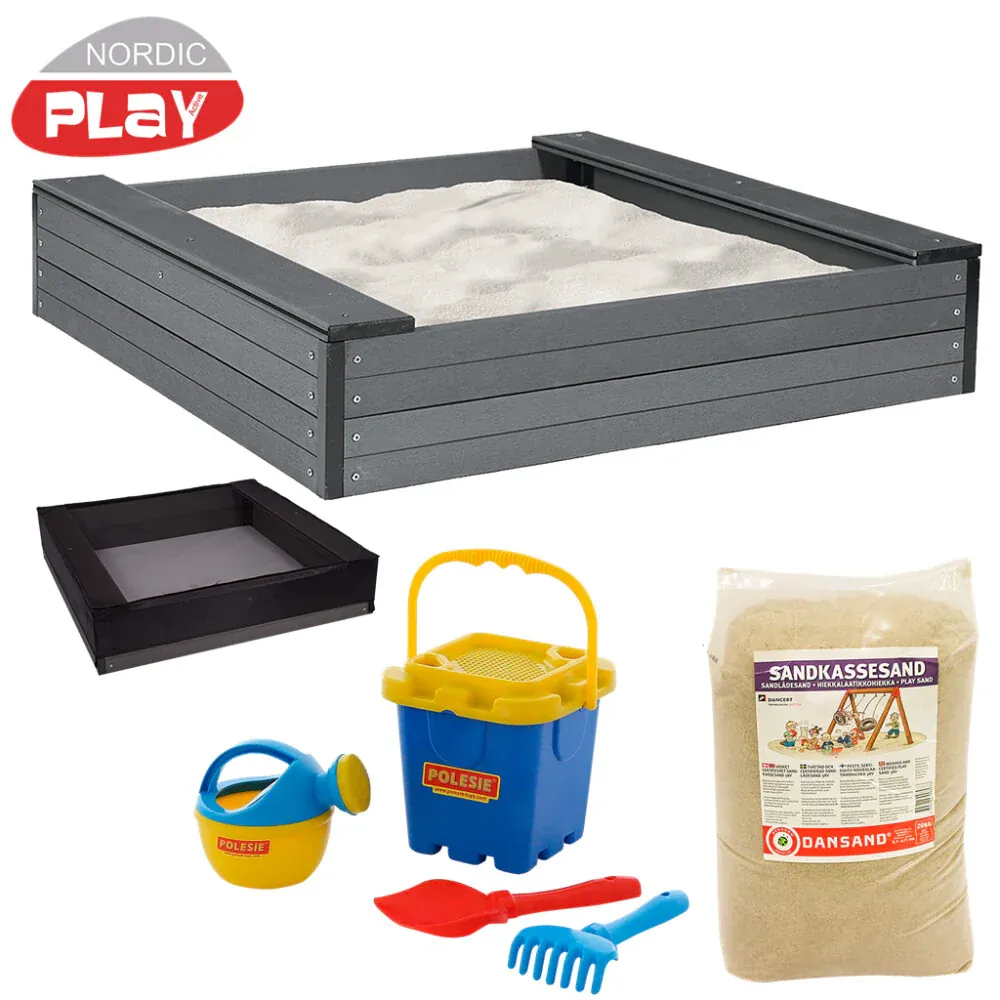Nordic Play Sandkasse WPC 120 x 120 cm