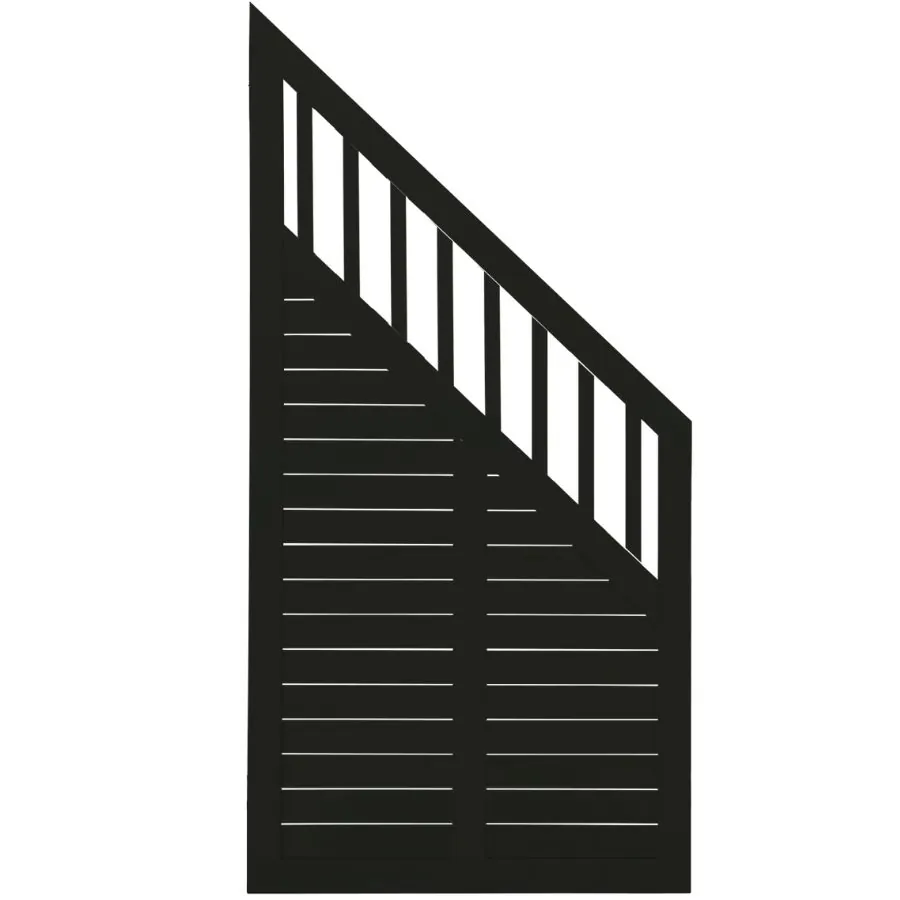 Nostalgi Enkelt Systemhegn Sort Skråelement