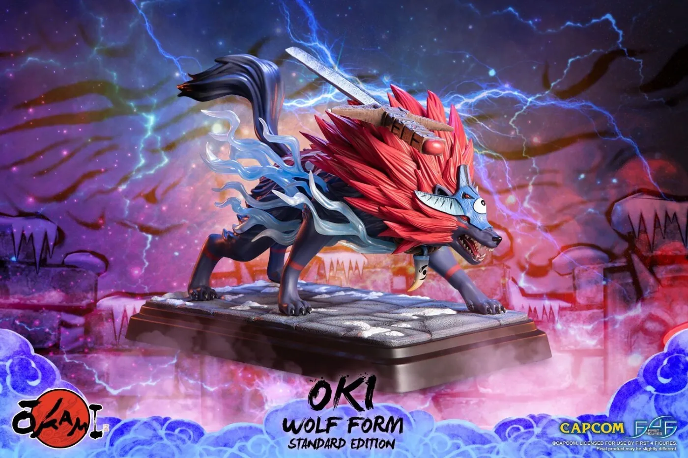 Okami Oki Wolf Form Statue