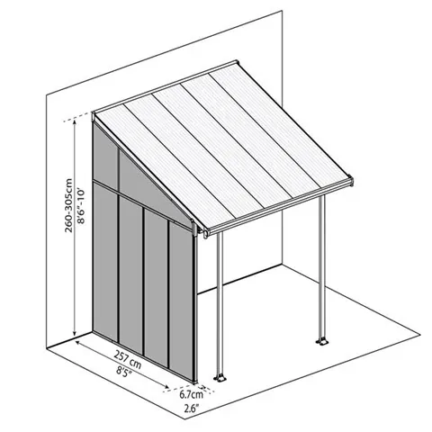 Palram Canopia Feria sidevæg 3