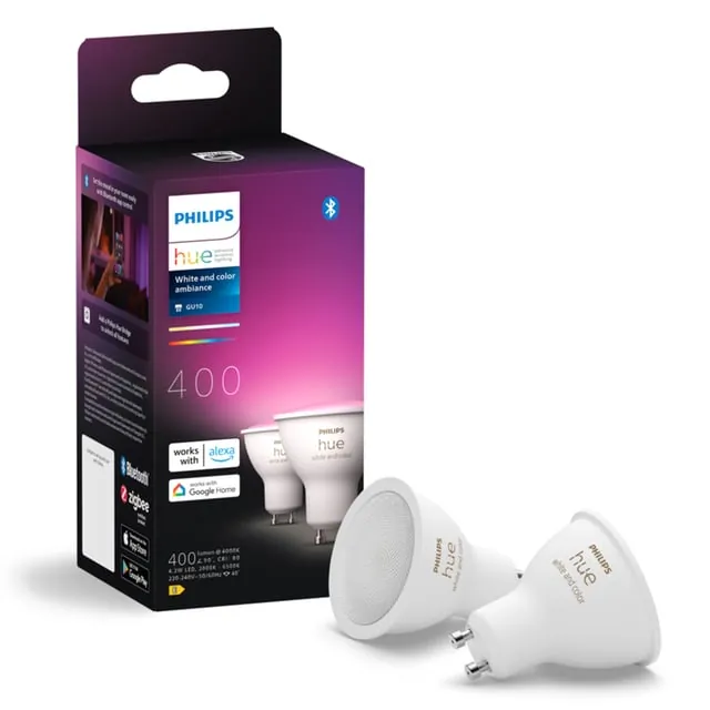 Philips Hue White and Color Ambiance GU10 2-pak