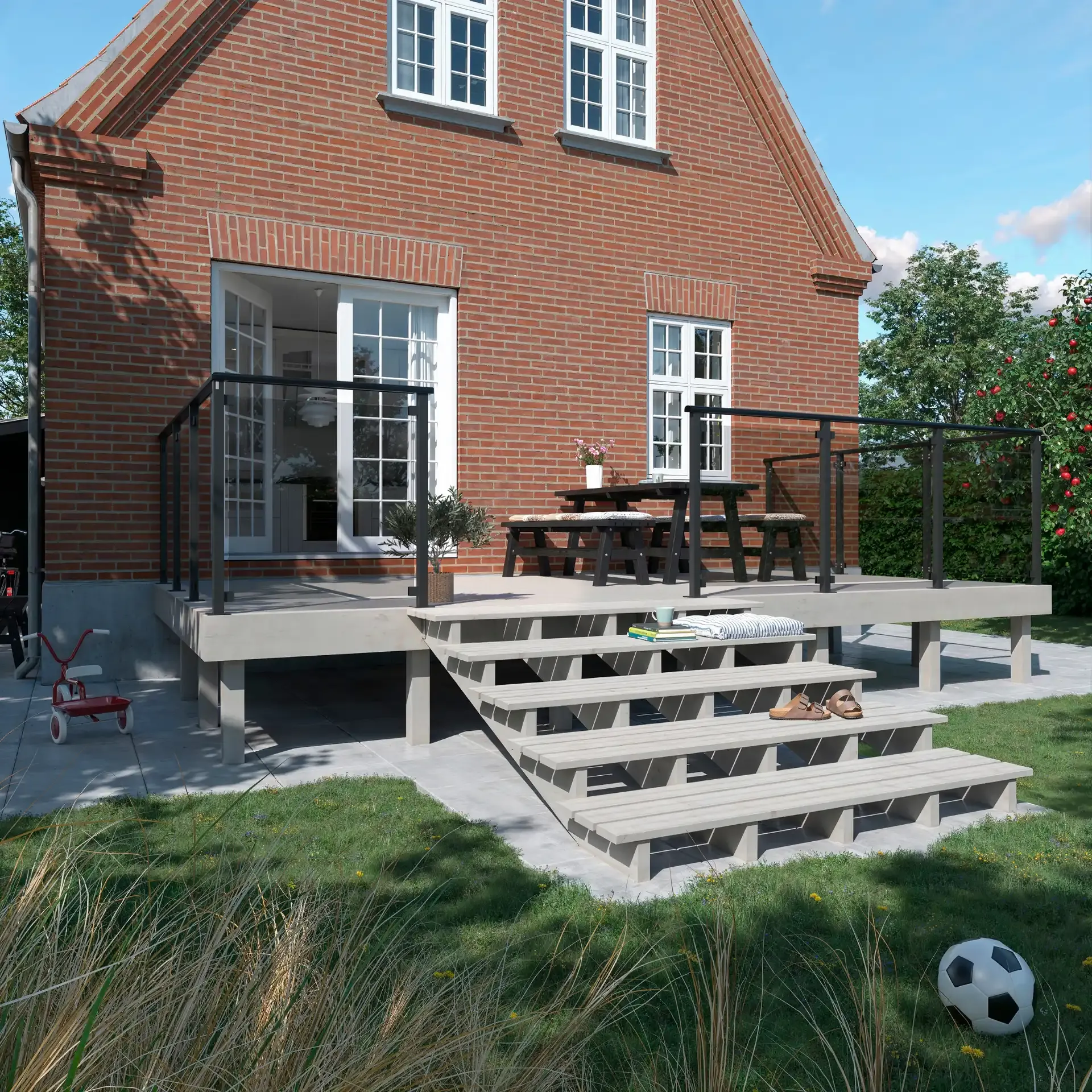 Plus Glashegn Røgfarvet 90x91 cm