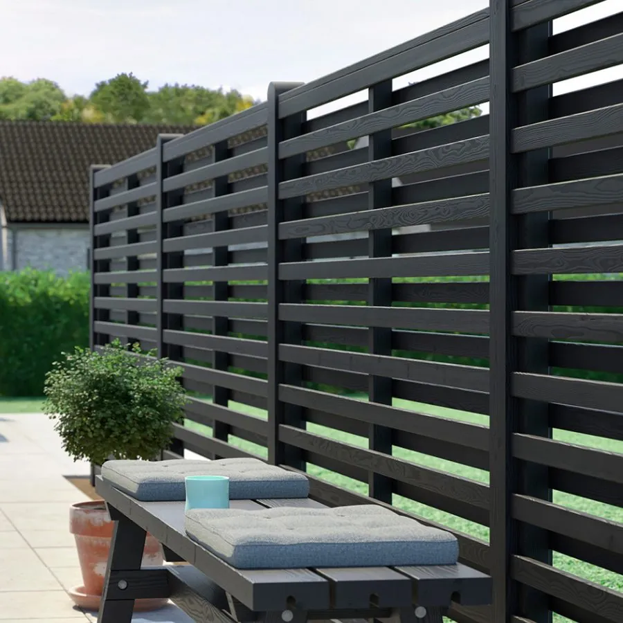 Plus Osaka Hegn 180x180 cm Sort