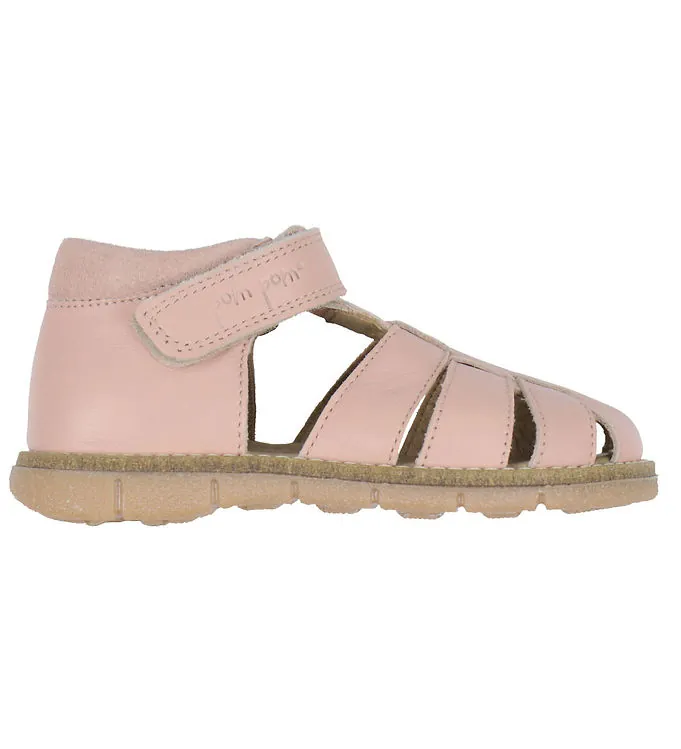 Pom Pom Sandaler Velcro Old Rose