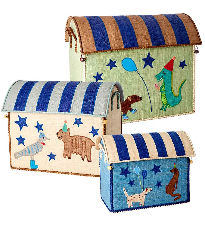 Rice Opbevaringskurve Raffia 3 stk.