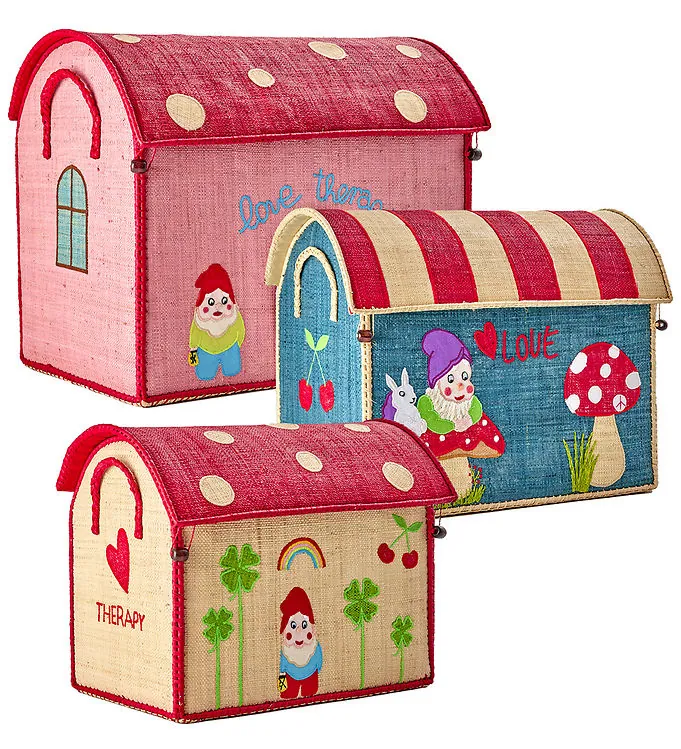 Rice Opbevaringskurve Raffia 3 stk.