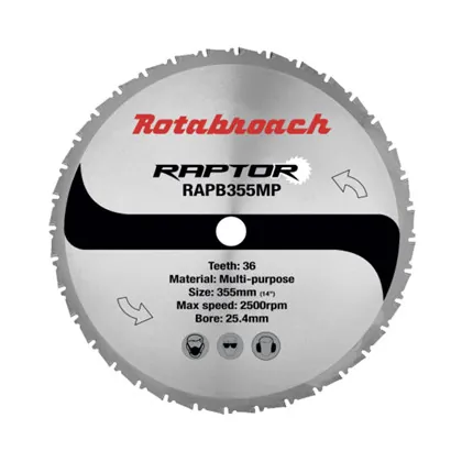 Rotabroach RAPTOR HM klinge 355x25,4 Z36