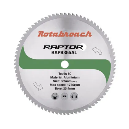 Rotabroach RAPTOR HM klinge 355x25,4 Z80