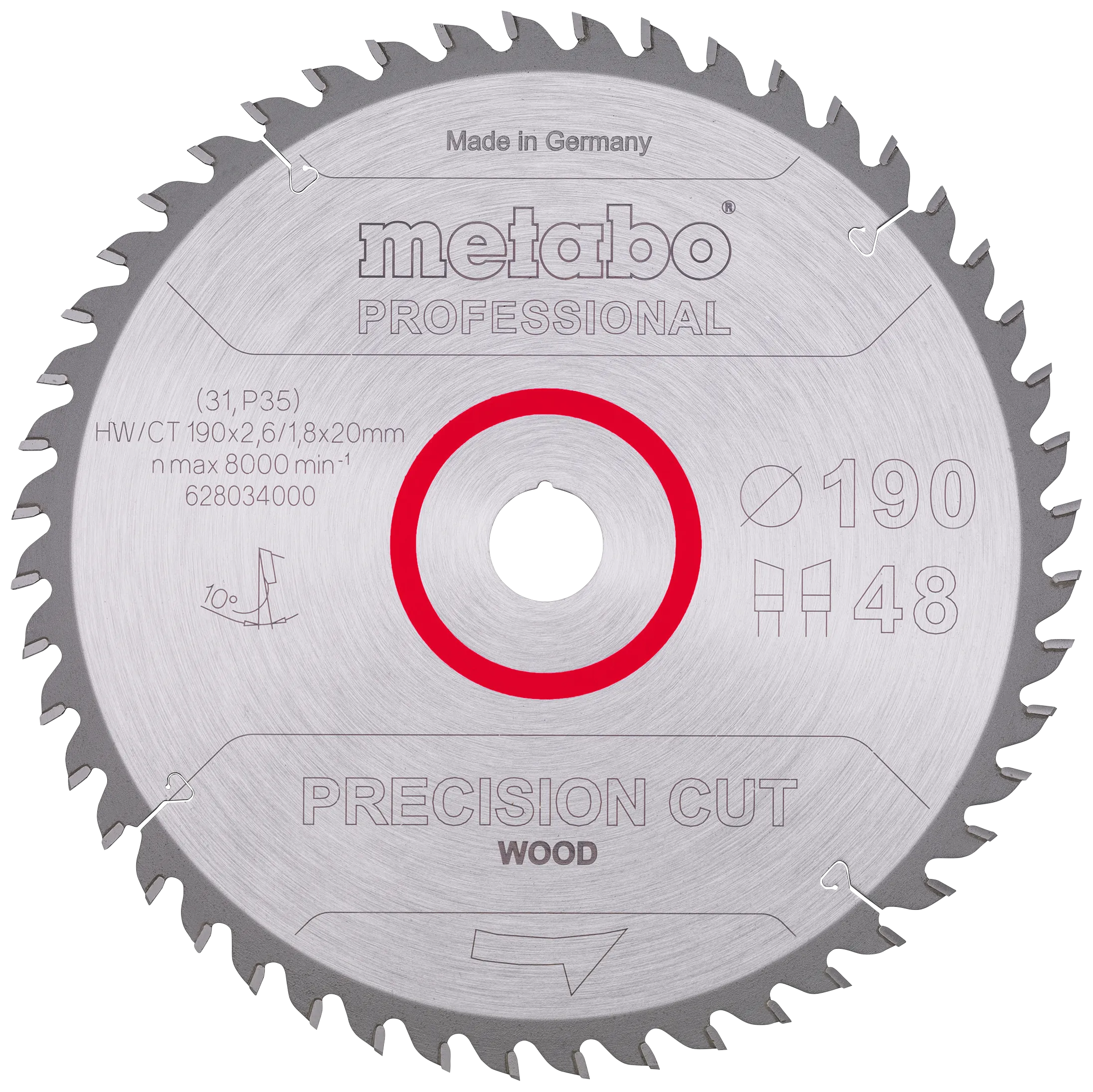 Rundsavklinge 190x2,6x20mm