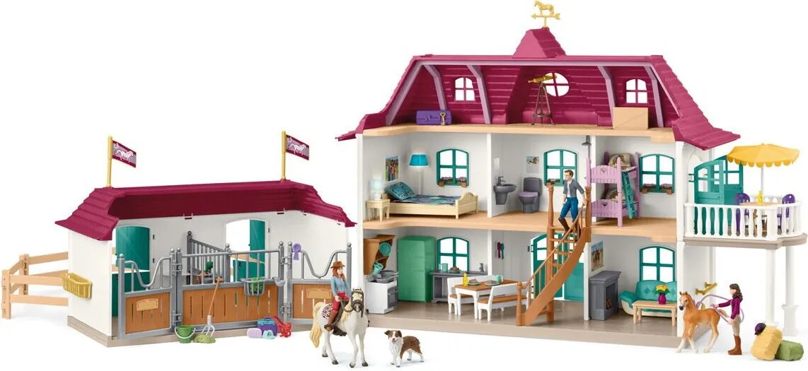 Schleich Horse Club Lakeside Landhus og Stald