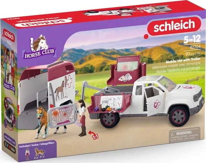 Schleich Horse Club Mobil Dyrlæge Med Trailer 42704