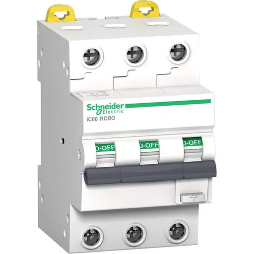 Schneider Electric Acti9 IC60 HPFi kombiafbryder, 3-polet, 16A