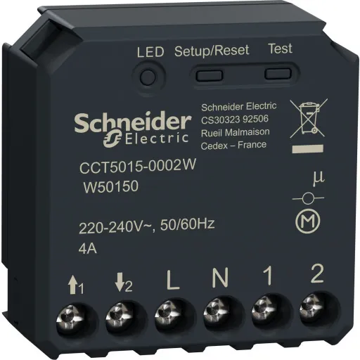 Schneider Wiser jalousi relæ, zigbee, for dåsemontering