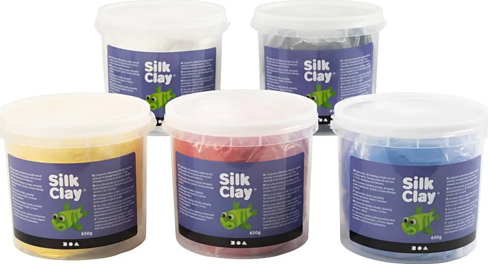 Silk Clay Primærfarver Modellervoks Sæt