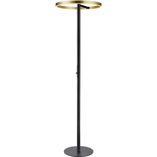 SLV One Straight gulvlampe, sort/messing