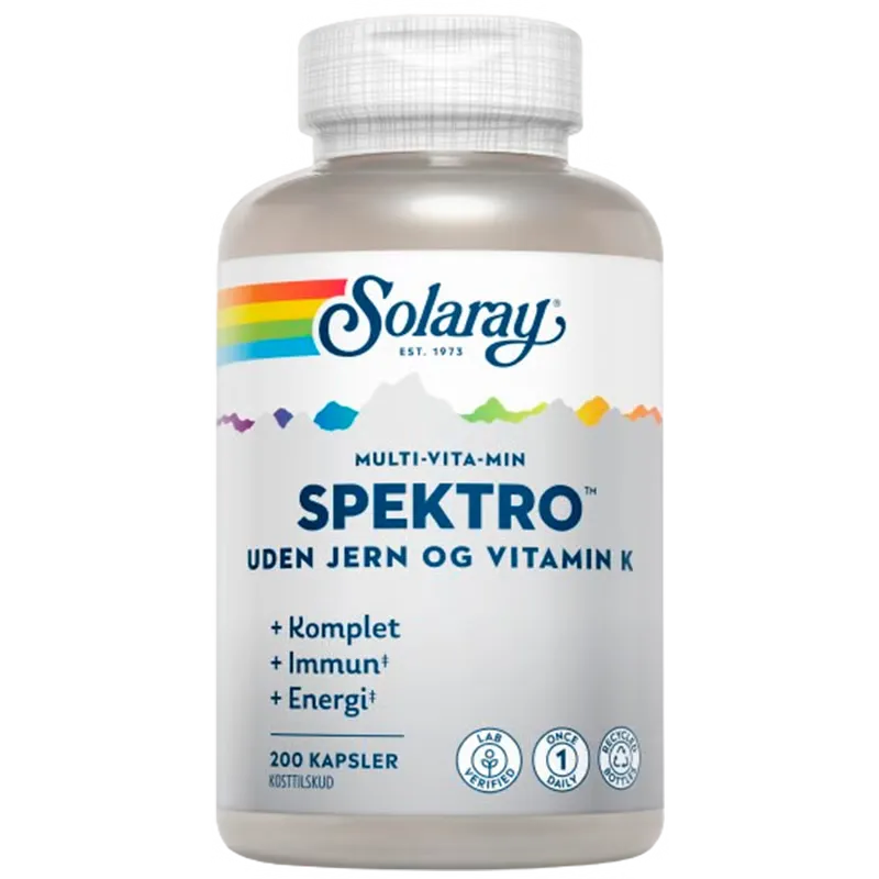 Solaray Spektro Multi-Vita-Min Uden Jern & Vitamin K