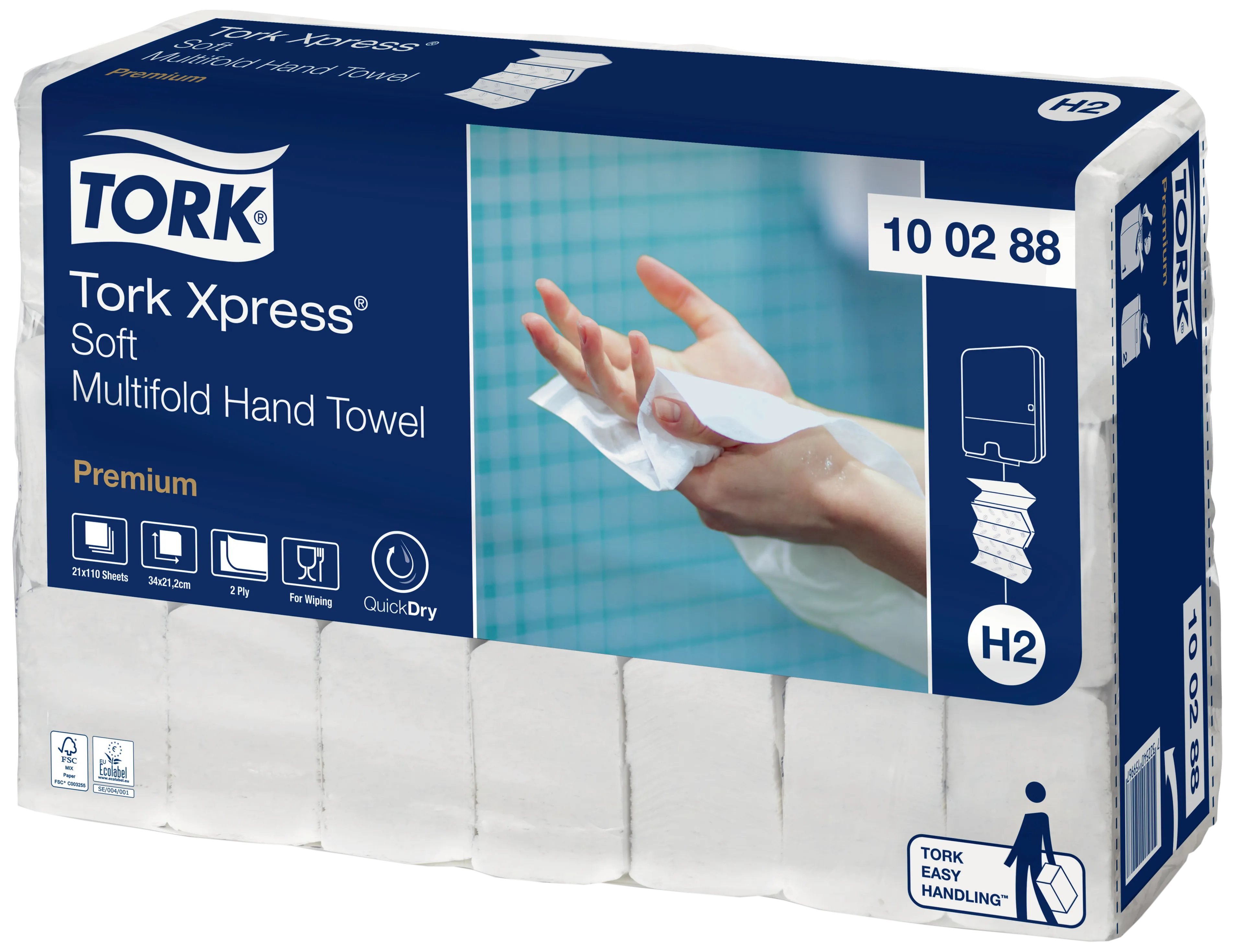 Tork Premium håndklædeark H2