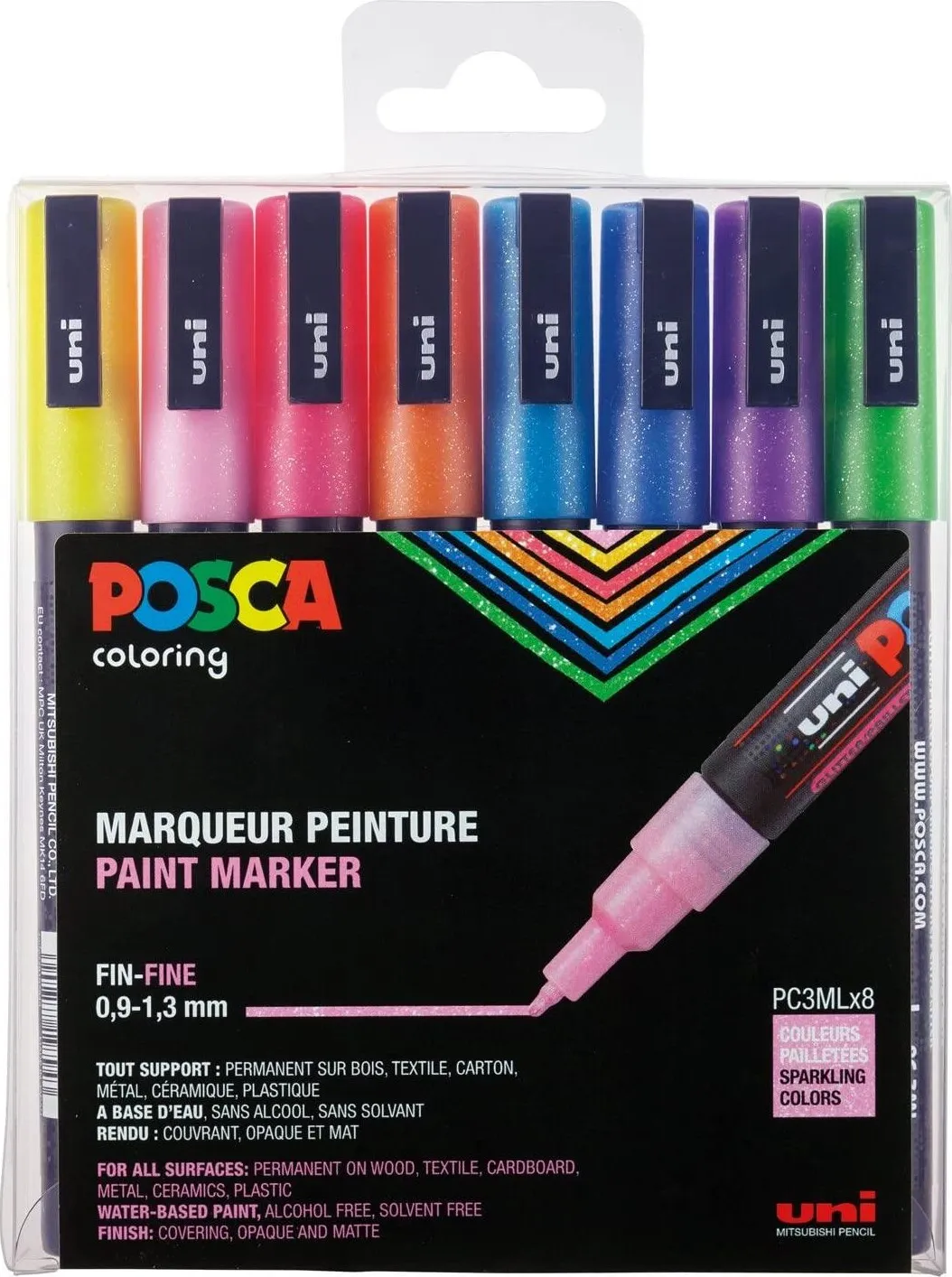 Uni Posca PC-3M Tusser Sæt