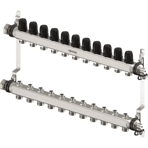 Uponor Vario S 1" gulvvarme fordelerrør, 11 kredse