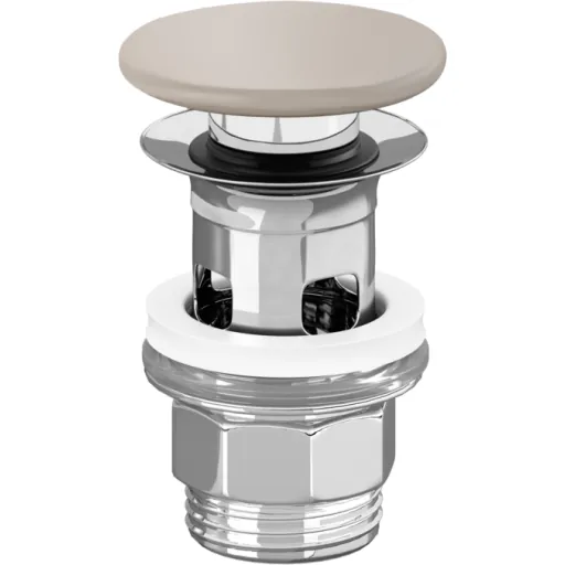 Villeroy & Boch bundventil, push-open, mat beige