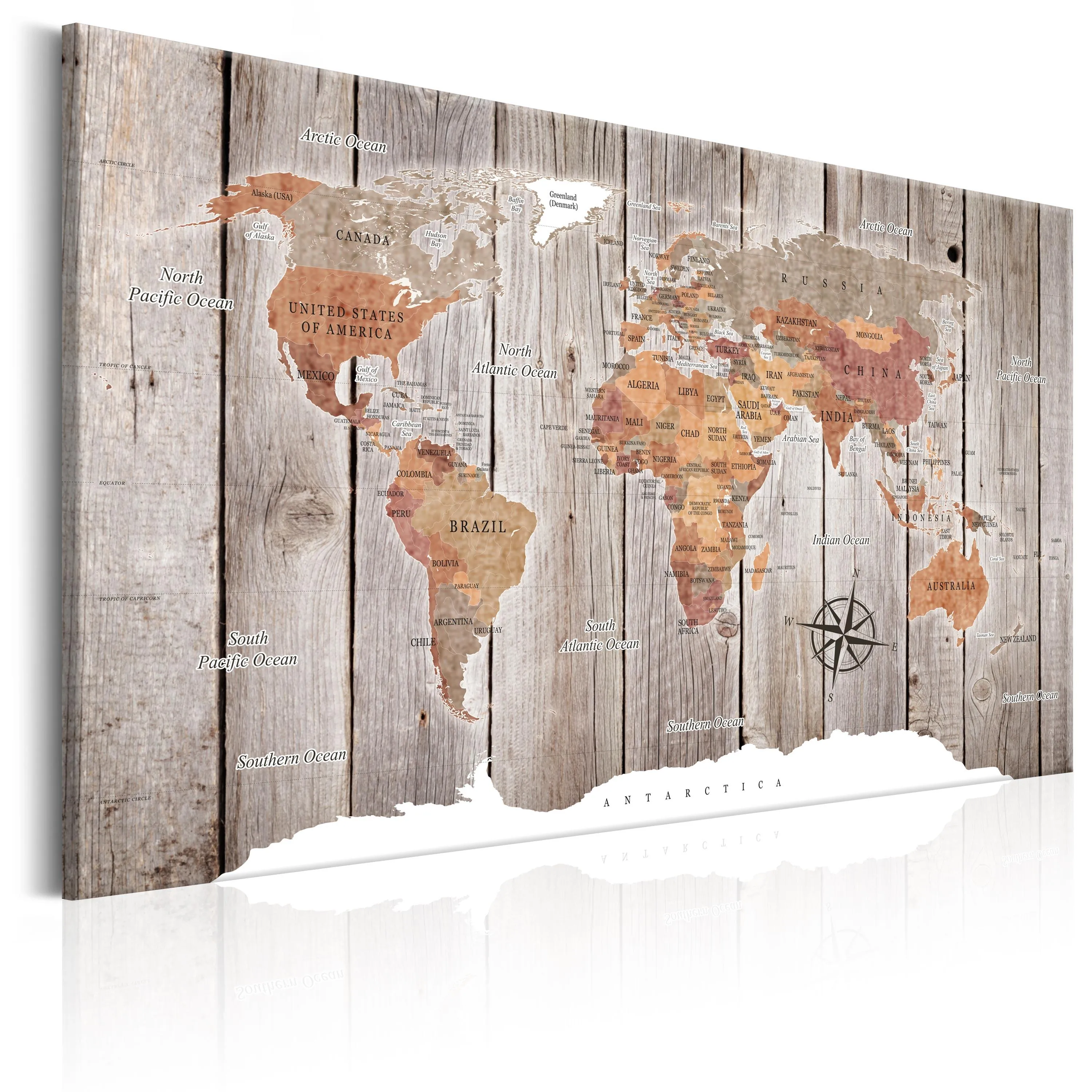 Wooden Stories World Map 90 x 60 cm