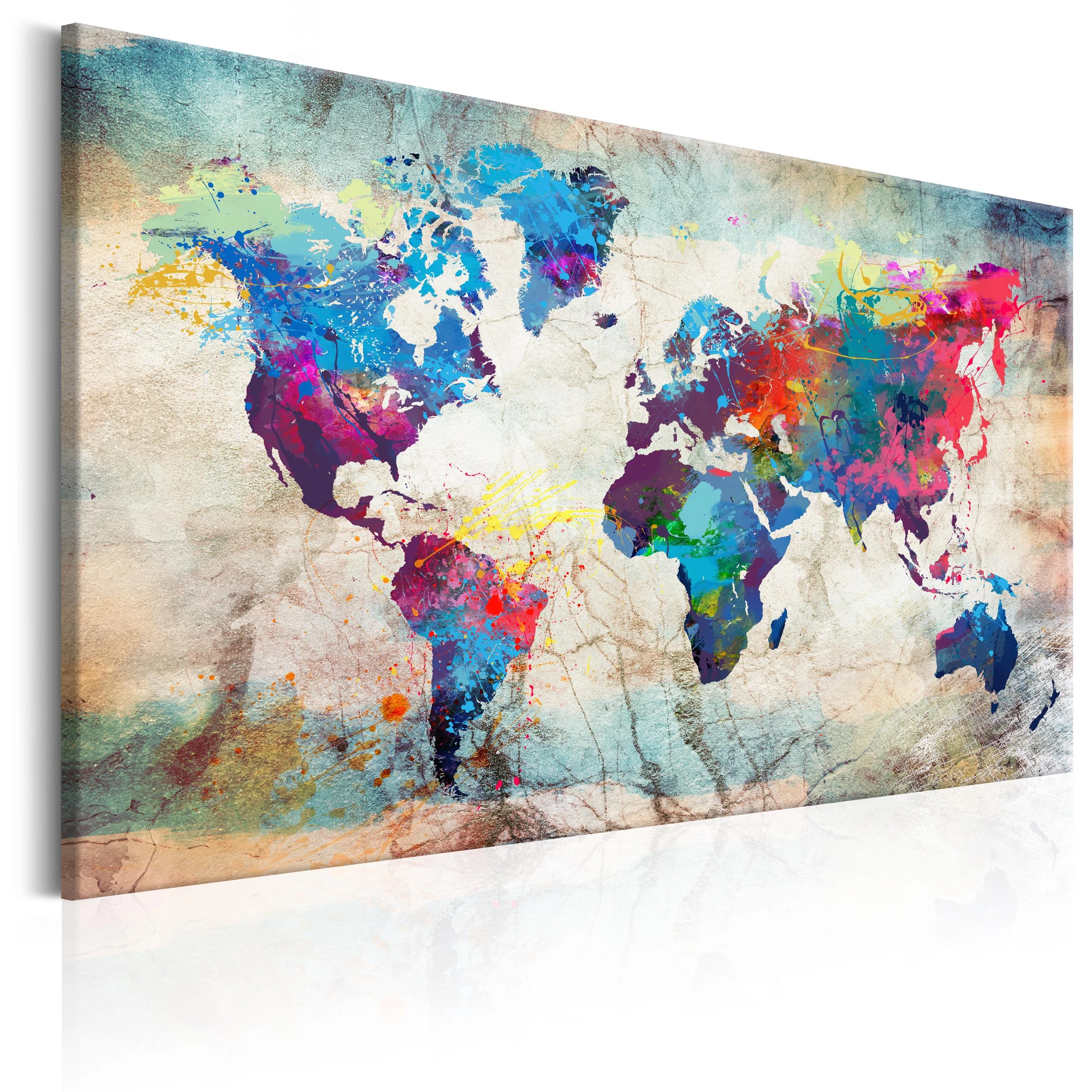 World Map: Colourful Madness 120 x 80 cm